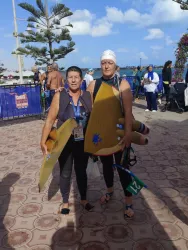 Sylvie et Lily avec leur monopalmes